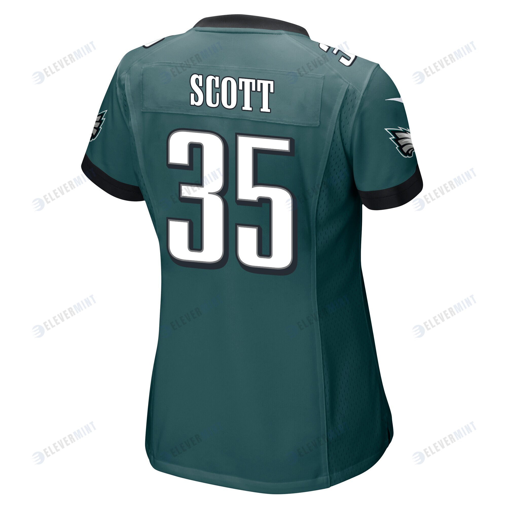 Boston Scott 35 Philadelphia Eagles Super Bowl LVII Champions Women Game Jersey - Midnight Green