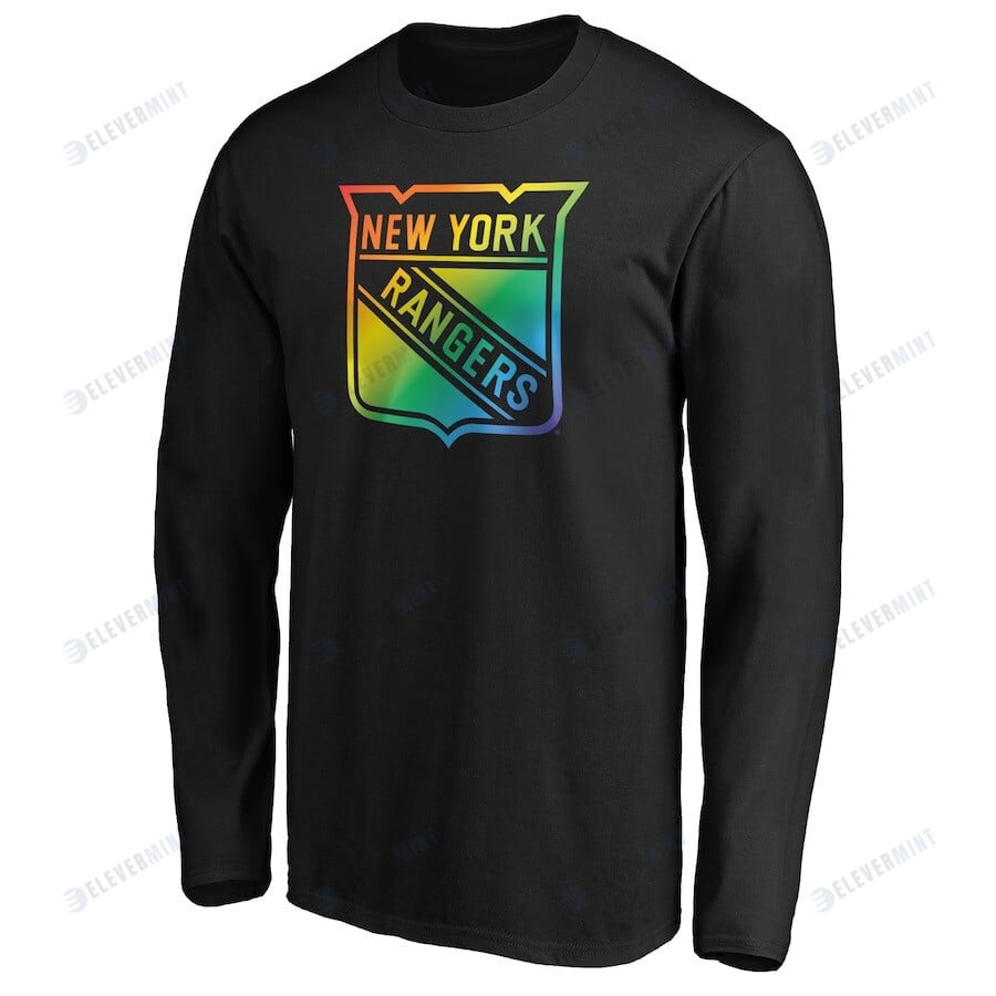 New York Rangers Team Pride Logo Long Sleeve T-Shirt - Black