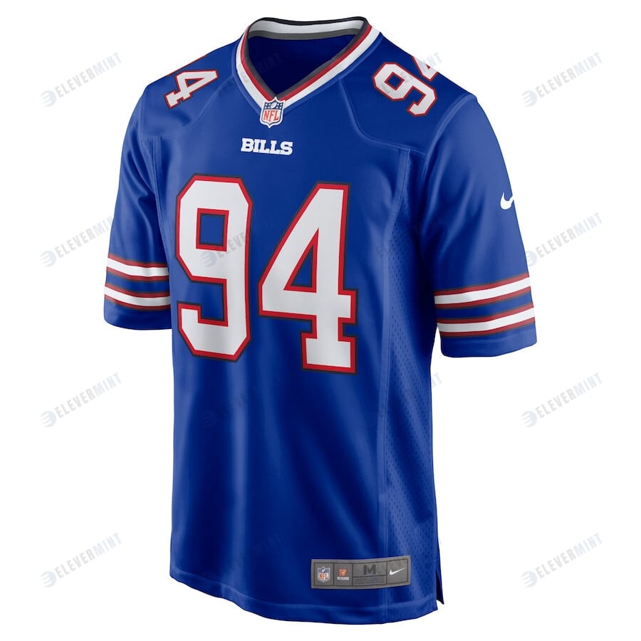 Cortez Broughton 94 Buffalo Bills Home Game Player Jersey - Royal