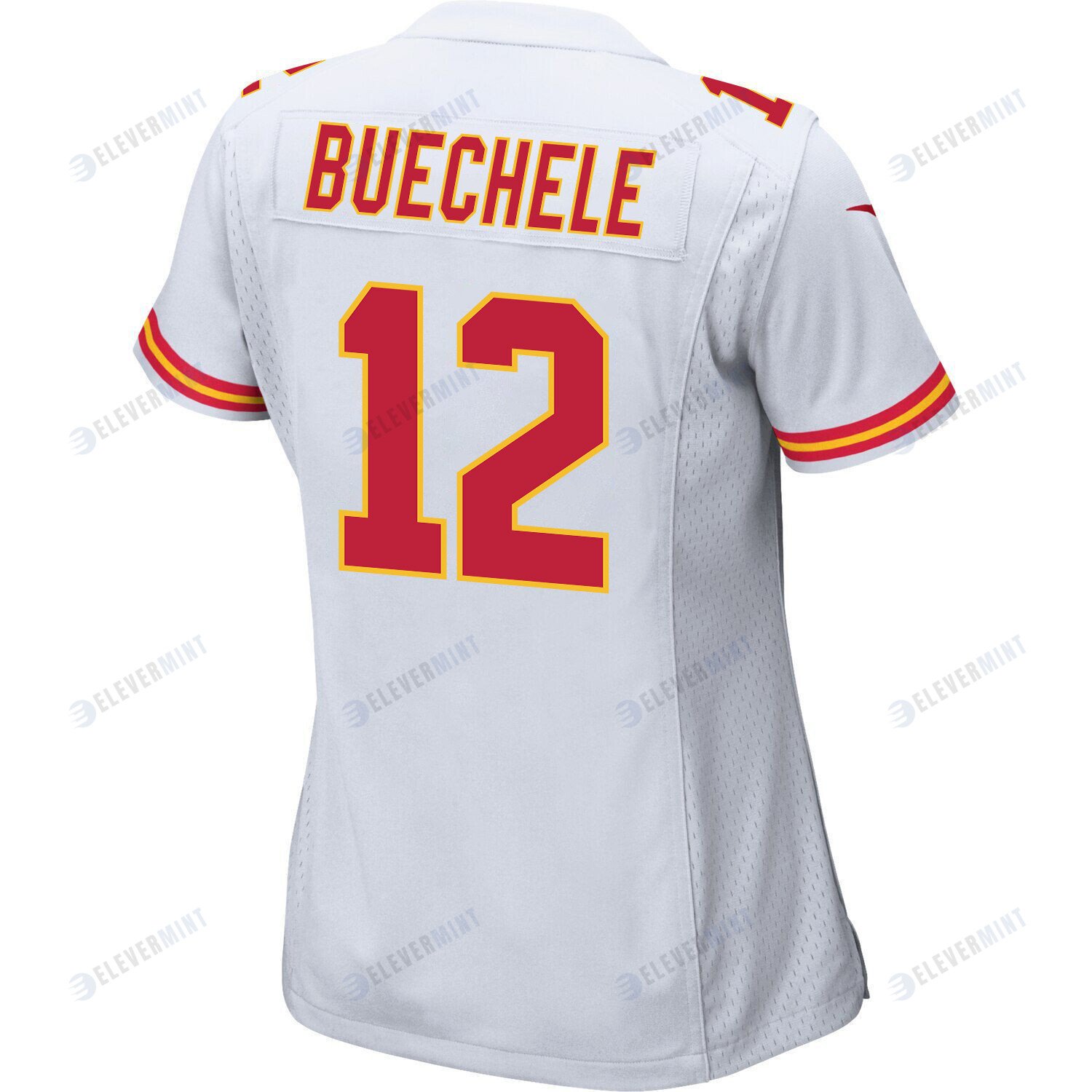 Shane Buechele 12 Kansas City Chiefs Super Bowl LVII Champions 3 Stars Women Game Jersey - White