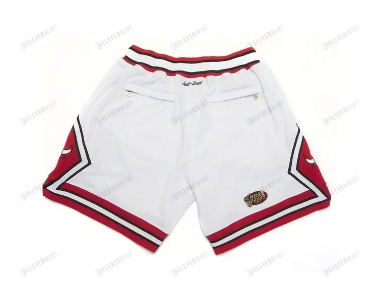 Chicago Bulls NBA Retro Shorts - White/Red