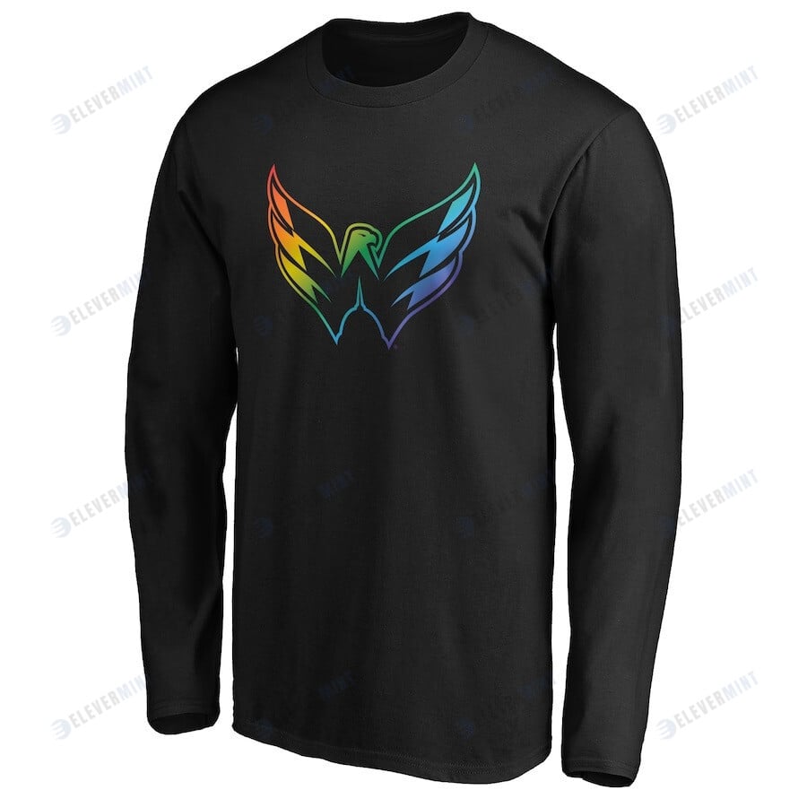 Washington Capitals Team Pride Logo Long Sleeve T-Shirt - Black