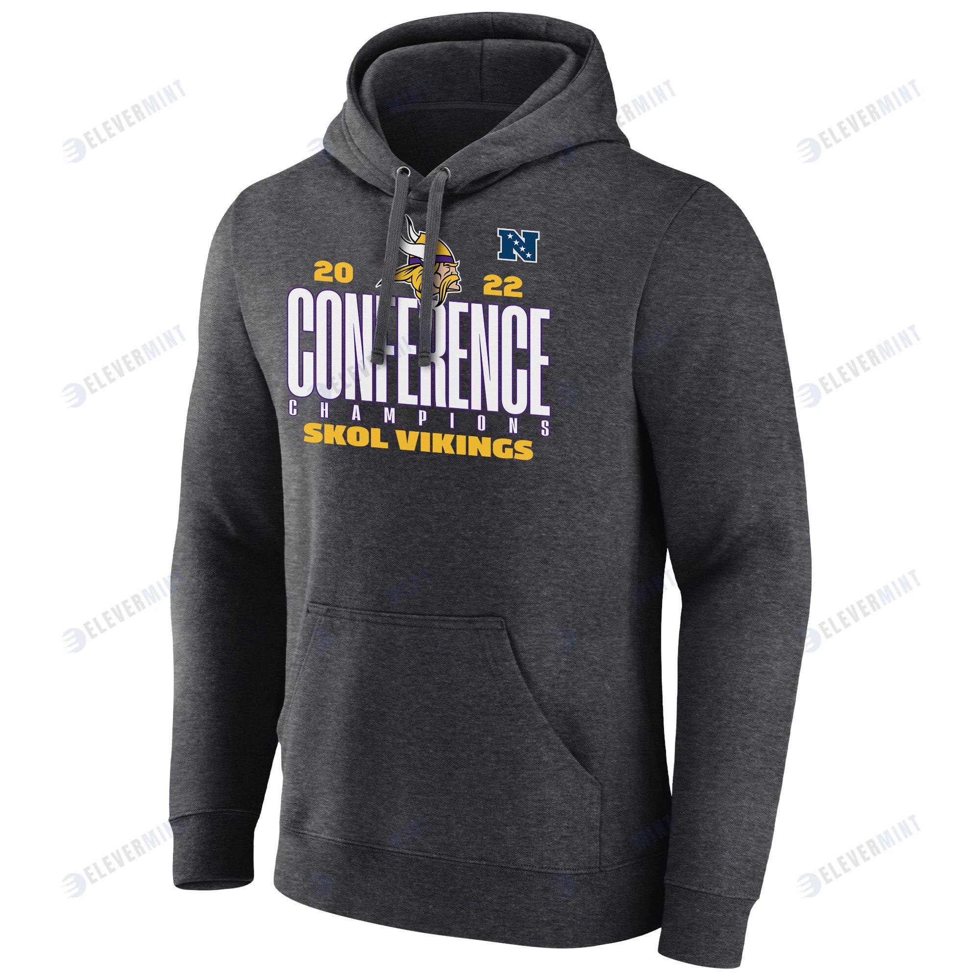 Minnesota Vikings NFC Conference Champions Skol Vikings Black Pullover Hoodie