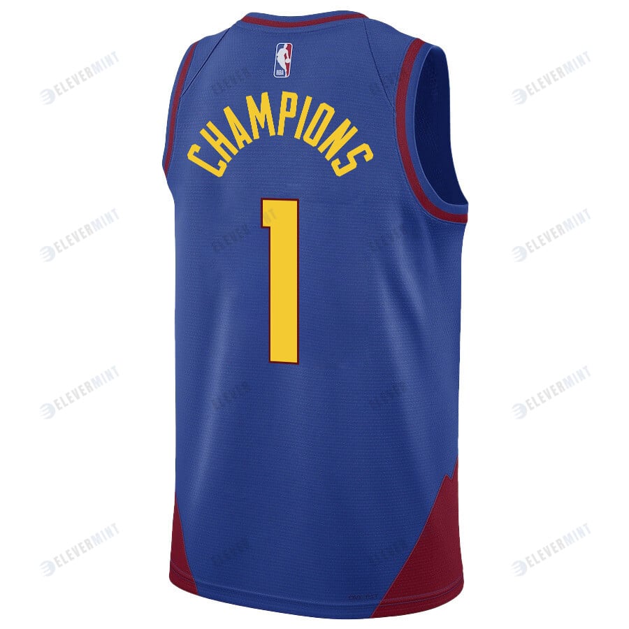 Nikola Joki? Denver Nuggets Superstar 2023 NBA The Final Champions Swingman Jersey - Blue