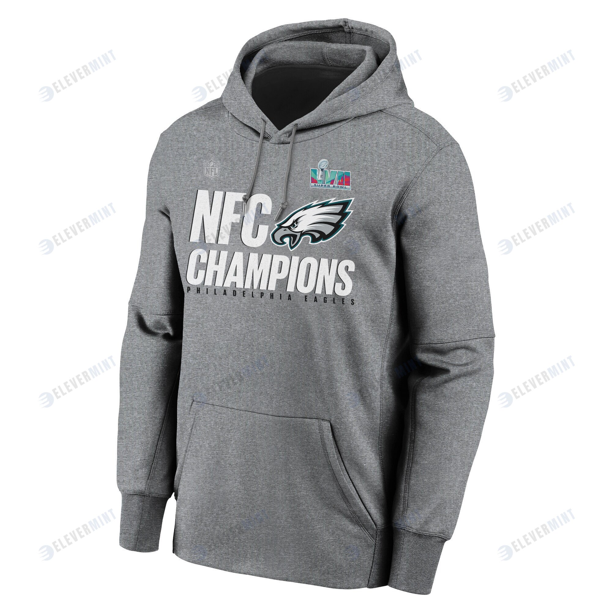 Philadelphia Eagles NFC Conference Champions Light Grey Pullover Hoodie