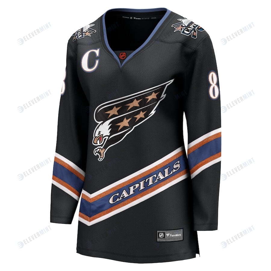 Alexander Ovechkin 8 Washington Capitals Special Edition 2.0 Breakaway Women Jersey - Black