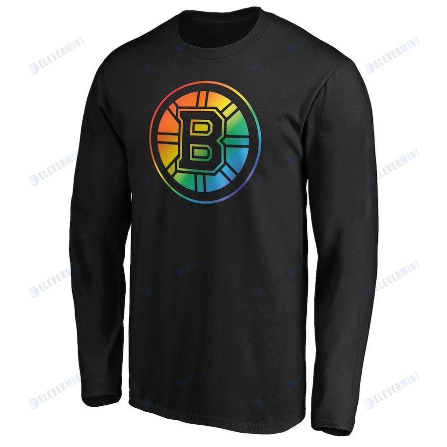Boston Bruins Team Pride Logo Long Sleeve T-Shirt - Black