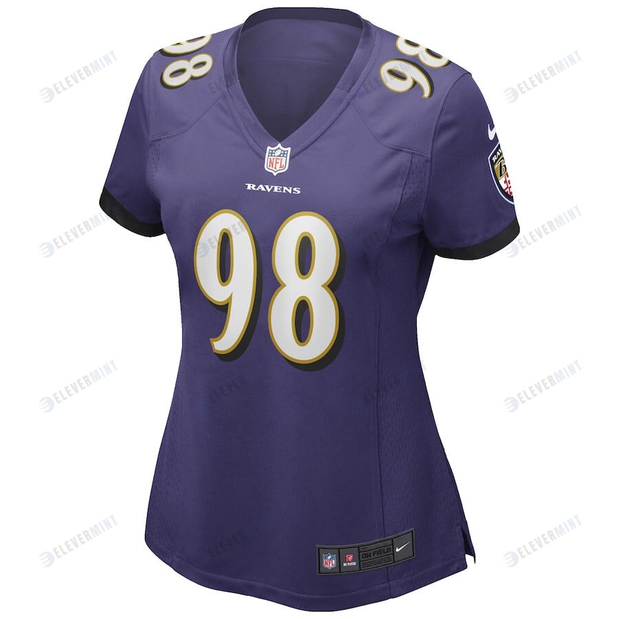 Tony Siragusa 98 Baltimore Ravens Women's Game Retired Player Jersey - Purple
