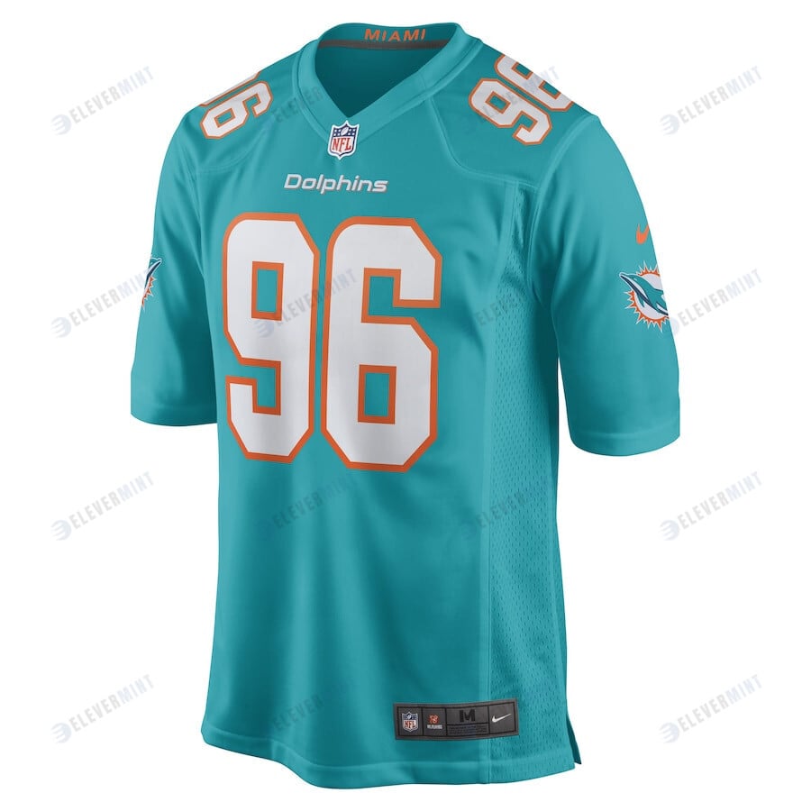 Porter Gustin Miami Dolphins Game Player Jersey - Aqua