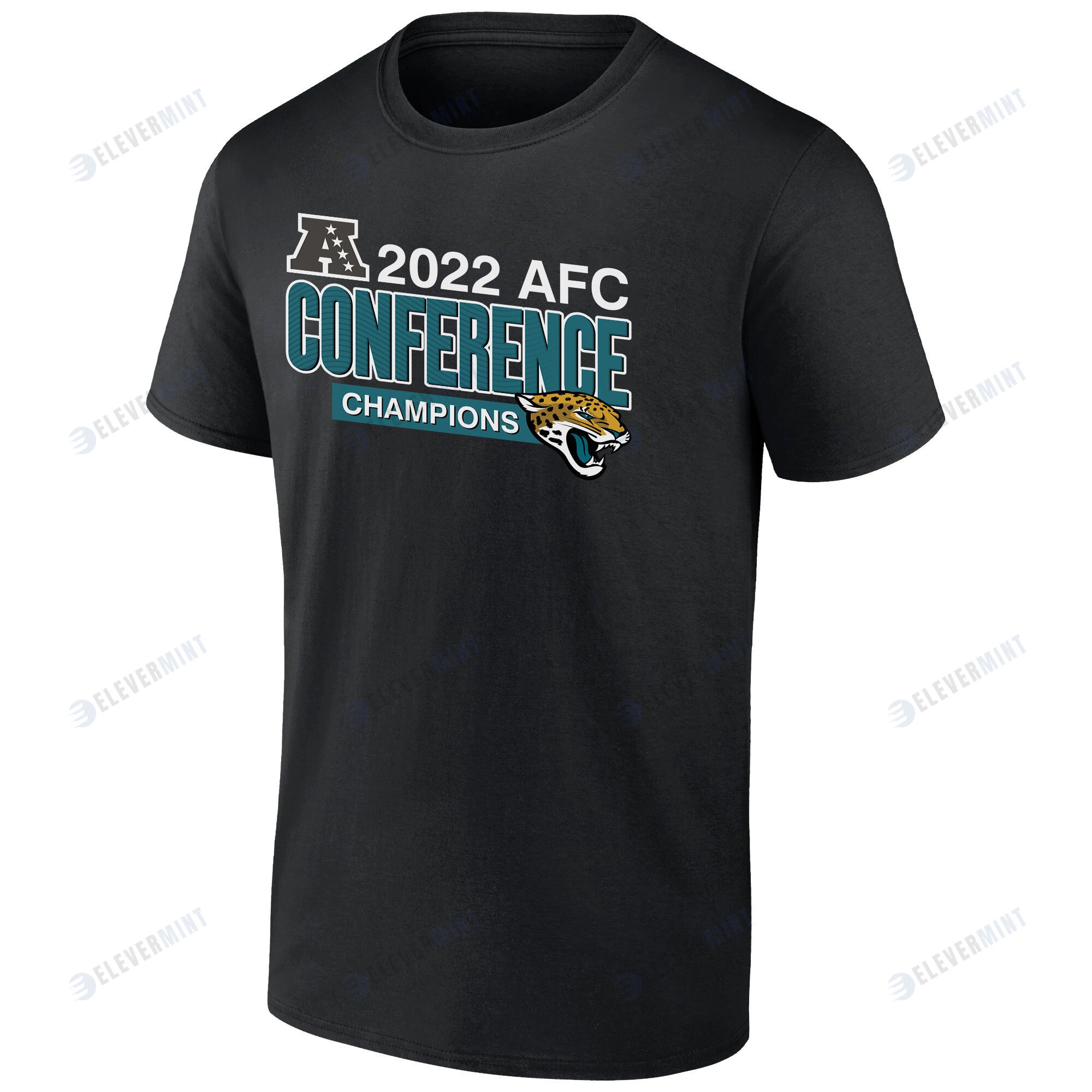 Jacksonville Jaguars 2022 AFC Conference Champions Divide & Conquer T-Shirt - Black