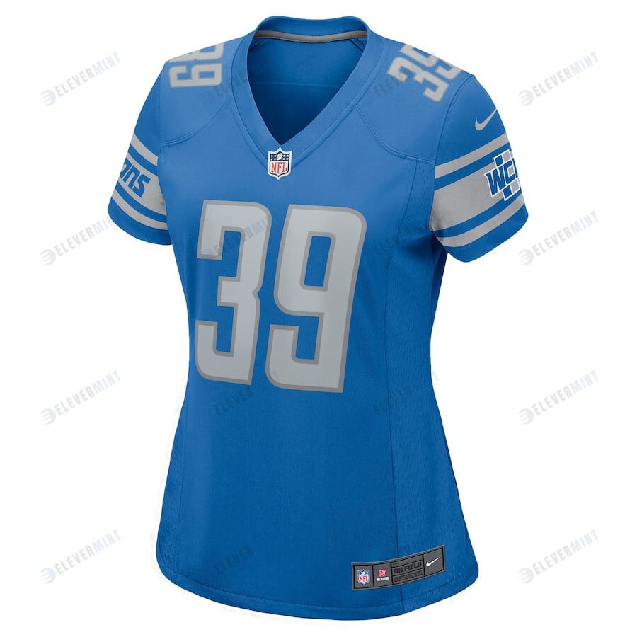 Jerry Jacobs 39 Detroit Lions Women Game Jersey - Blue