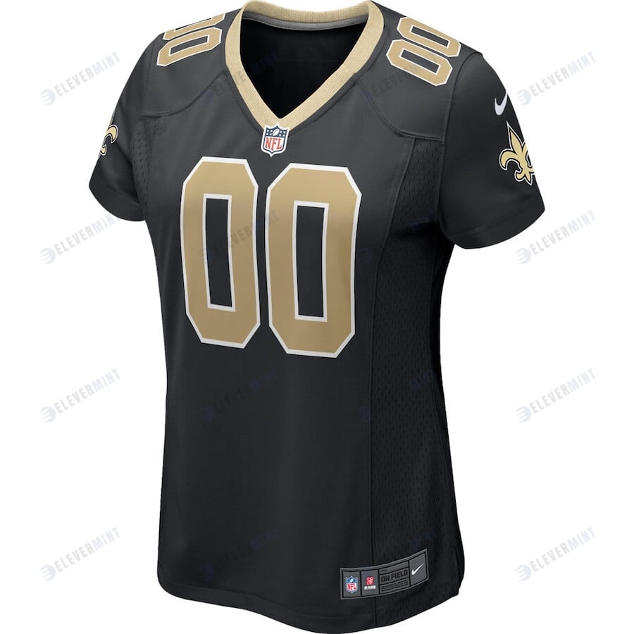 New Orleans Saints Women's Custom Game Jersey - Black