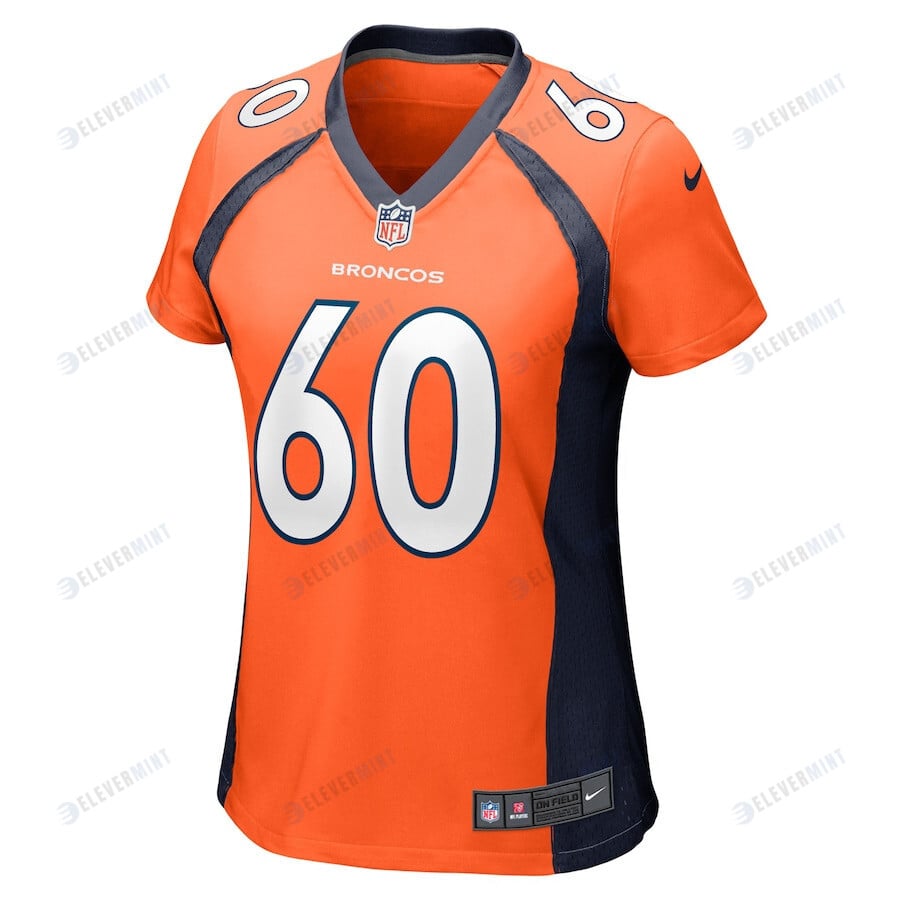 Luke Wattenberg 60 Denver Broncos Women's Game Jersey - Orange