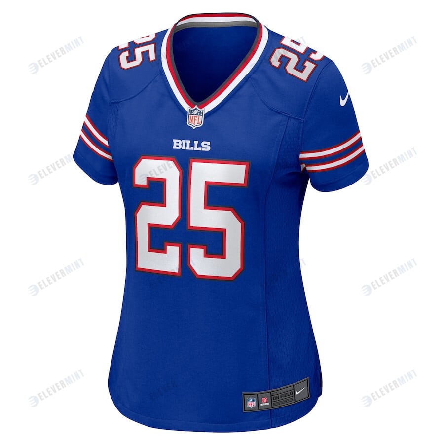 Ty Johnson 25 Buffalo Bills Women's Team Game Jersey - Royal