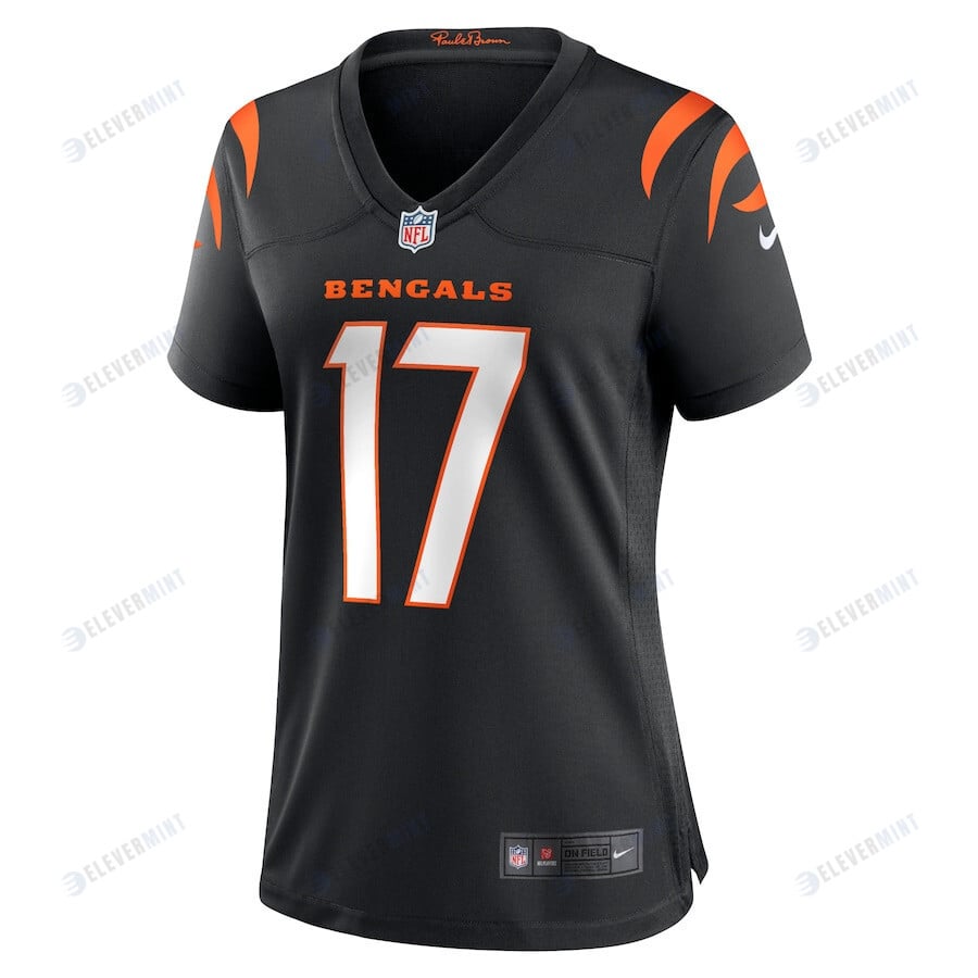 Stanley Morgan 17 Cincinnati Bengals Women's Game Jersey - Black