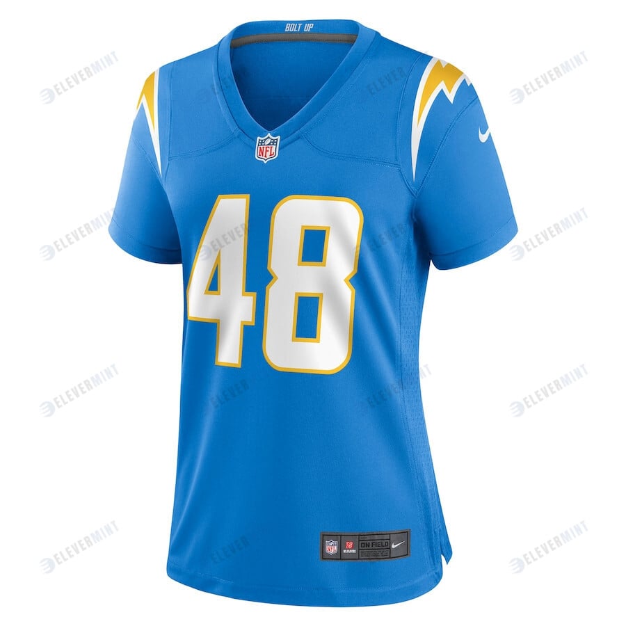 Stone Smartt 48 Los Angeles Chargers Women's Game Player Jersey - Powder Blue