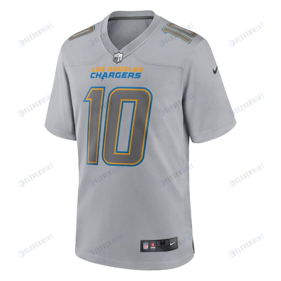 Justin Herbert 10 Los Angeles Chargers Atmosphere Fashion Game Jersey - Gray