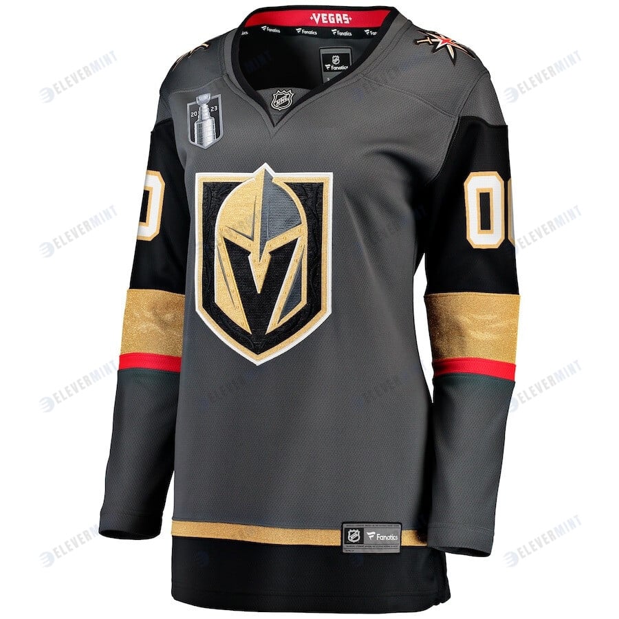 Custom 00 Vegas Golden Knights Women's 2023 Stanley Cup Final Alternate Breakaway Jersey - Black