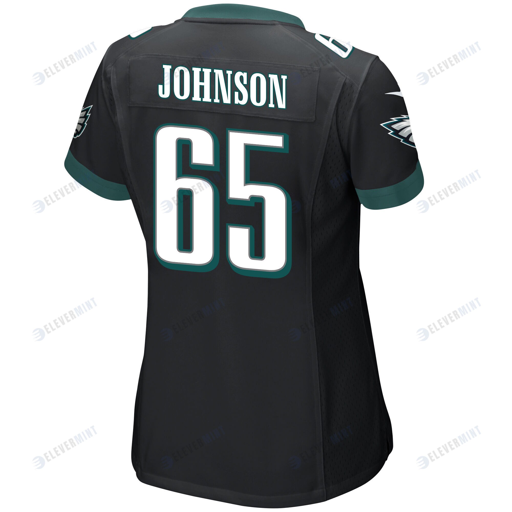 Lane Johnson 65 Philadelphia Eagles Super Bowl LVII Champions Women Game Jersey - Black