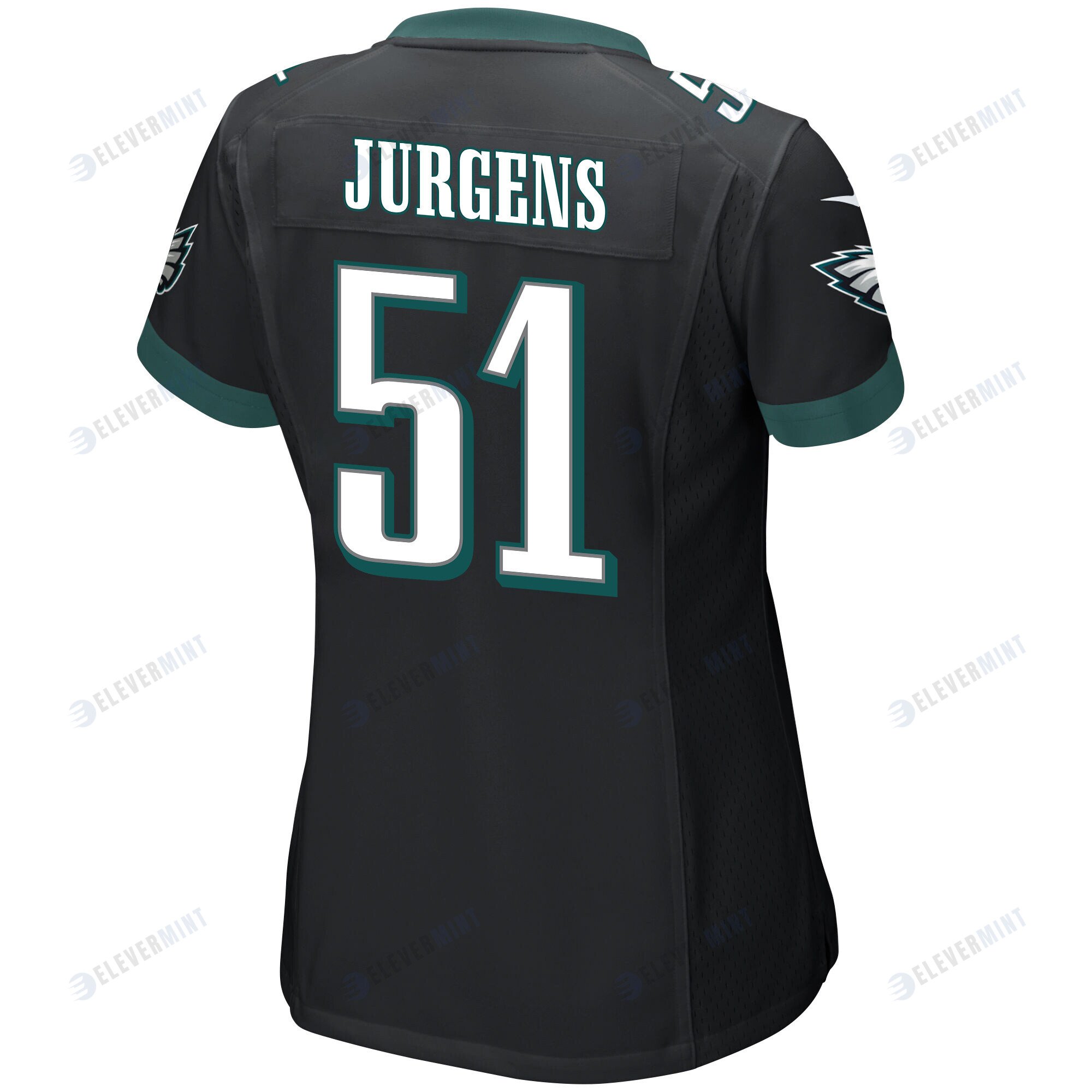 Cam Jurgens 51 Philadelphia Eagles Super Bowl LVII Champions 2 Stars Women Game Jersey - Black