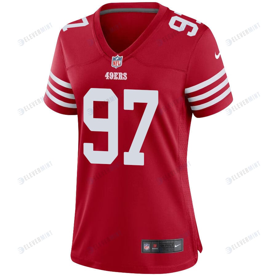 Javon Hargrave 97 San Francisco 49ers Women Game Jersey - Scarlet