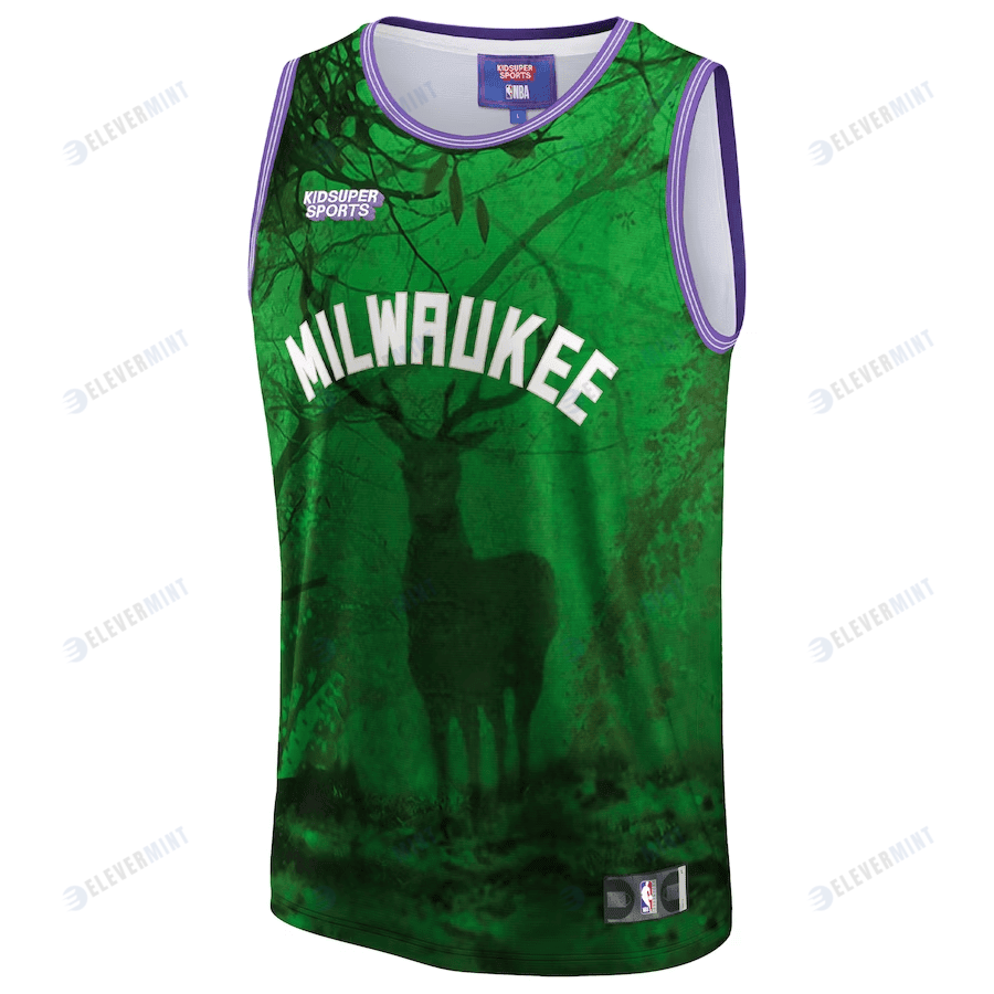 Milwaukee Bucks NBA & KidSuper Studios Unisex Hometown Jersey - Green