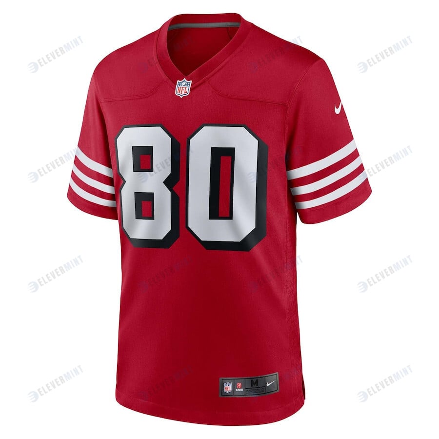 Jerry Rice 80 San Francisco 49ers Retired Alternate Game Jersey - Scarlet