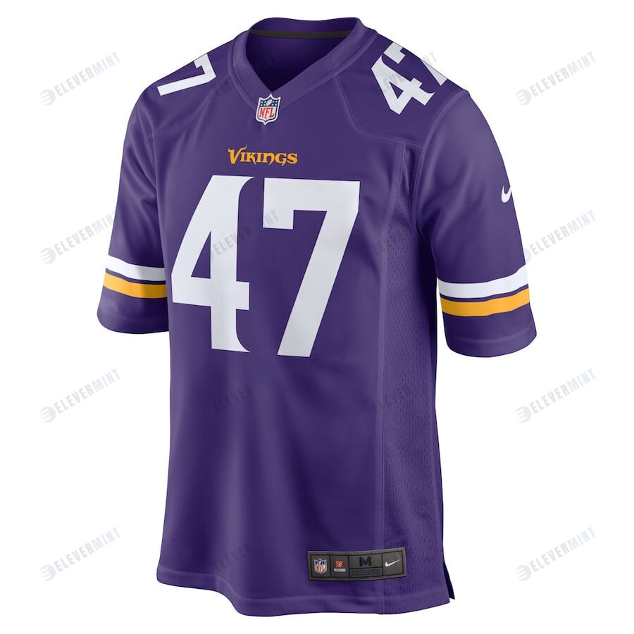 William Kwenkeu 47 Minnesota Vikings Home Game Player Jersey - Purple