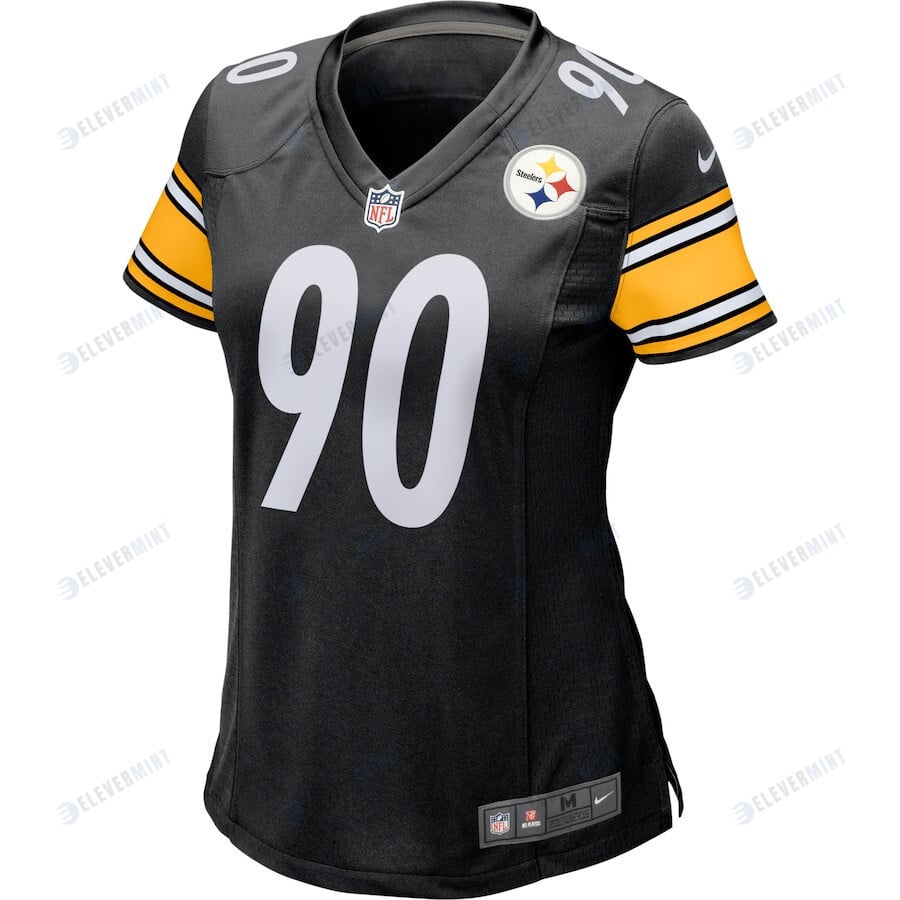 T.J. Watt 90 Pittsburgh Steelers Women's Jersey - Black