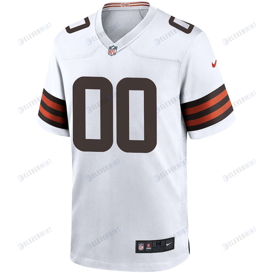 Cleveland Browns Custom Game Men Jersey - White
