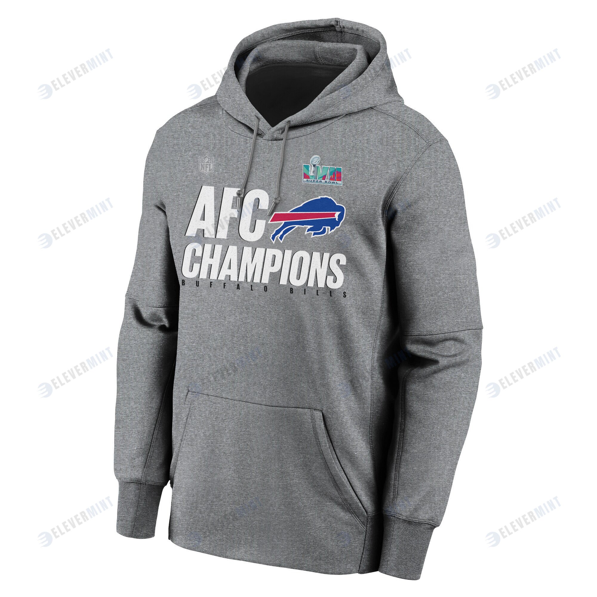 Buffalo Bills AFC Conference Champions Light Grey Pullover Hoodie