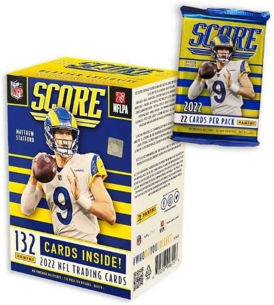 NFL Panini 2022 Score Football Trading Card BLASTER Box - 6 Packs of 22 Cards Each