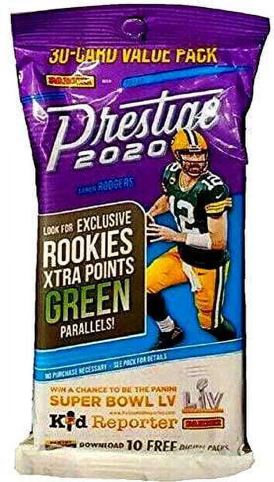 NFL Panini 2020 Prestige Football Trading Card VALUE Box (12 Packs)