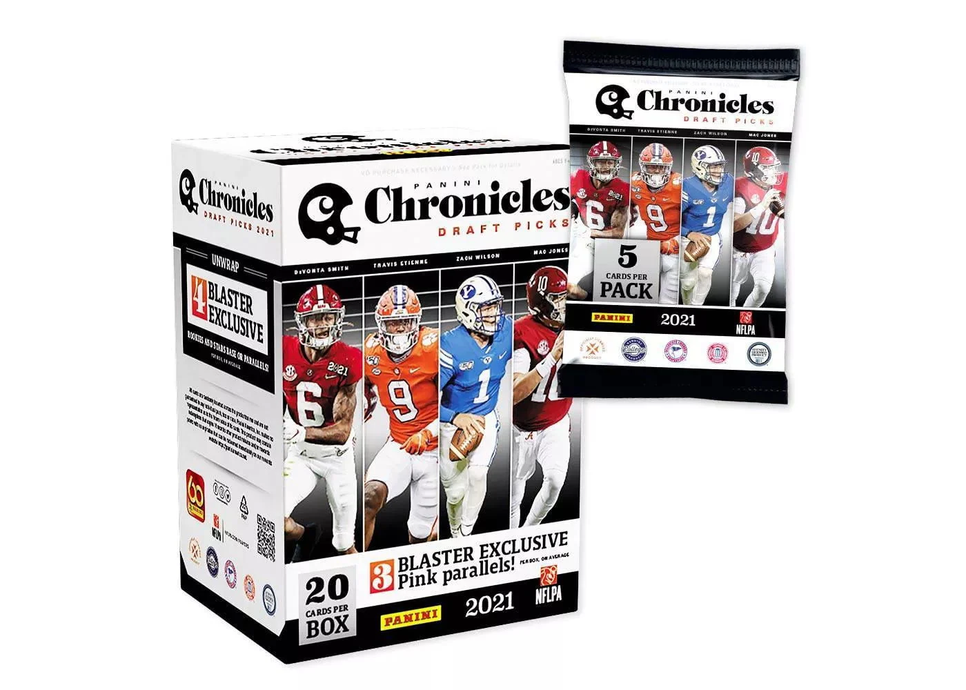 2021 Panini NFL Chronicles Draft Pick Football Trading Card Blaster Box