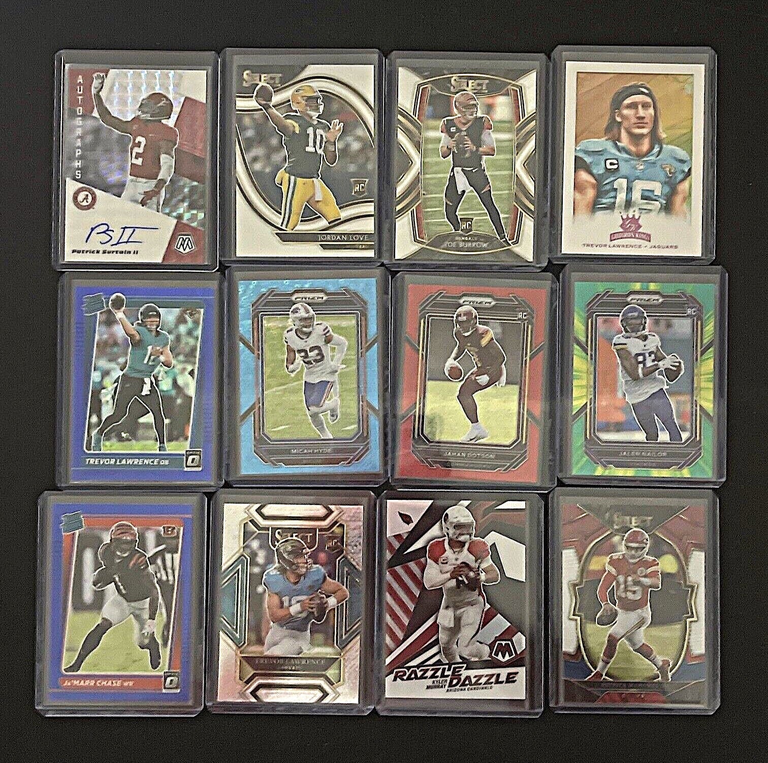 GRADED CARD Guaranteed - NFL Football Hot Pack - 10 Cards - 5 Rookies - 1 Graded Card