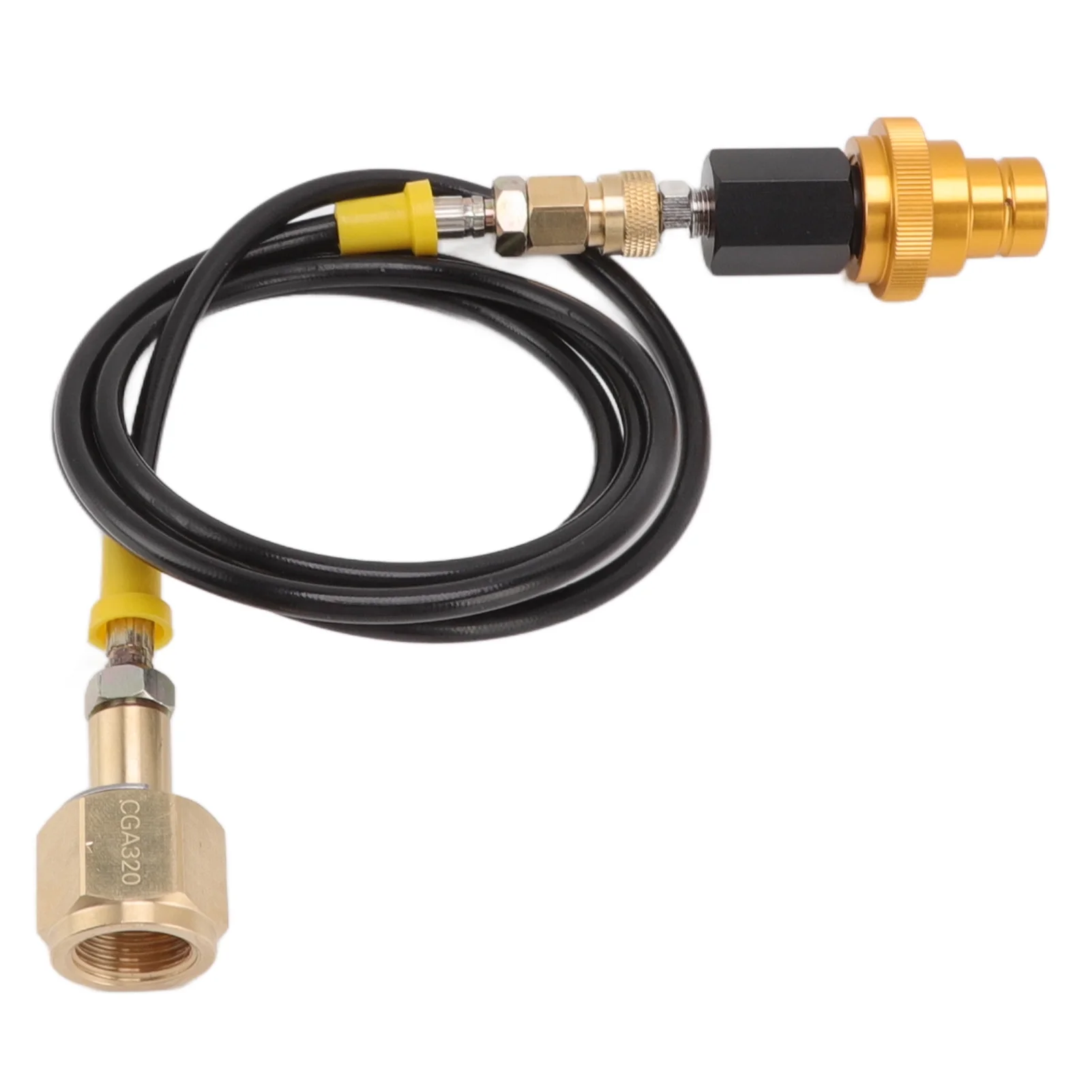 Soda Water Adapter Hose Kit for DUO for Terra for Art Gas Cylinder Inflation Soda Machine Gold Quick Adapter Black Hose 1.5m