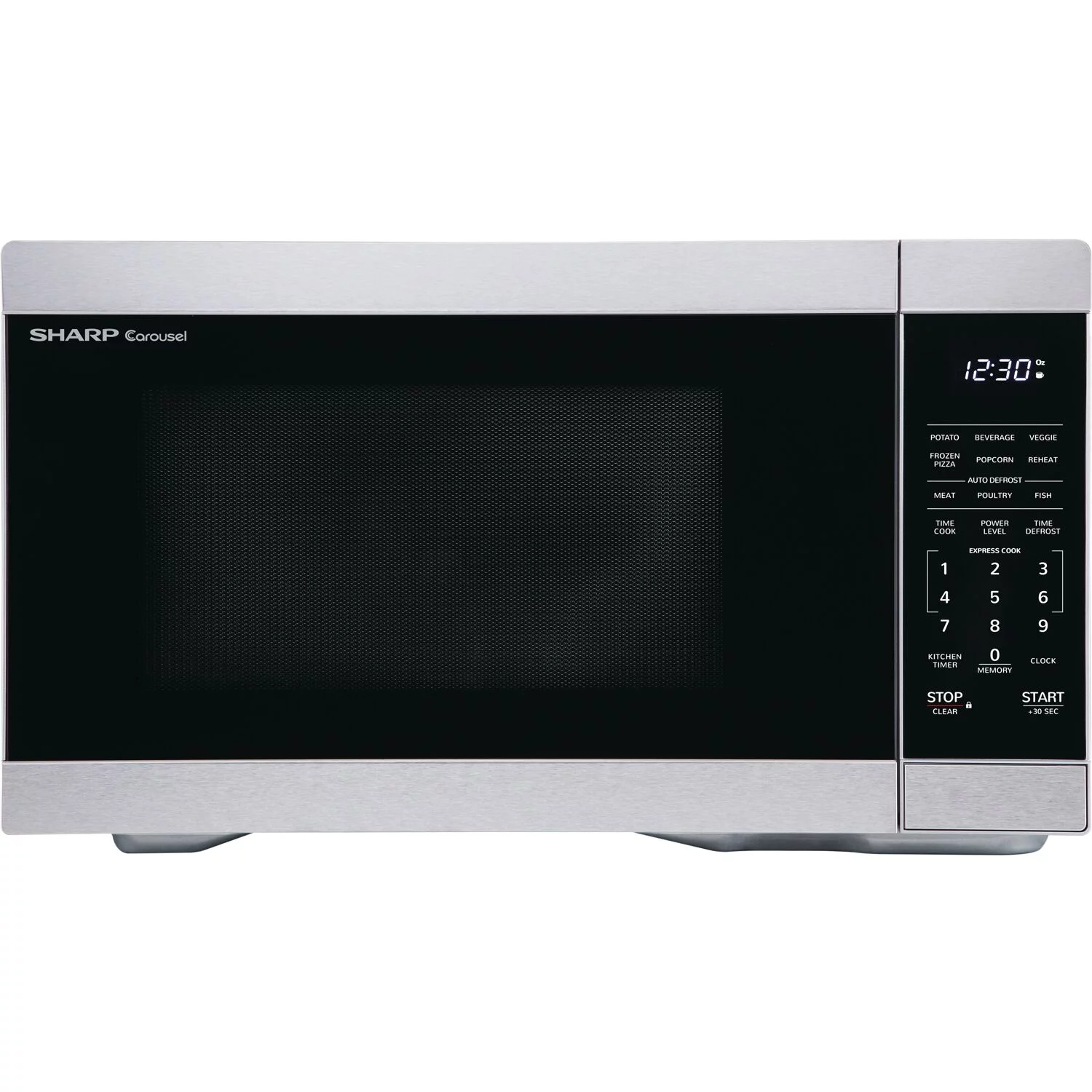 Sharp 1.1-Cu. Ft. Countertop Microwave Oven in Stainless Steel with Orville Redenbacher Certification