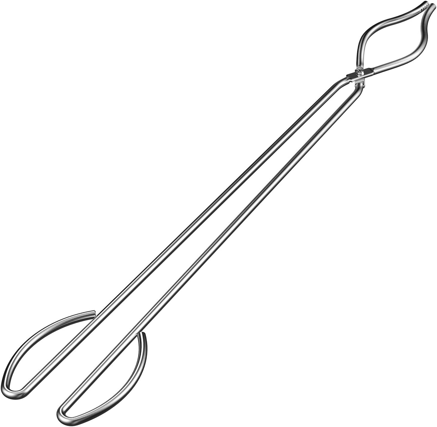 Skyflame Heavy Duty Firewood Log Claw Grabber for Indoor Fireplace Outdoor Gas Fire Pit & Wood Burning Chiminea | Campfire Large Modern Stainless Steel Fire Tongs for Moving Firelogs | 36 Inch Long