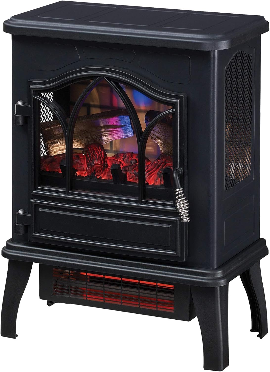 duraflame® 3D Infrared Quartz Electric Fireplace Stove Heater, Black