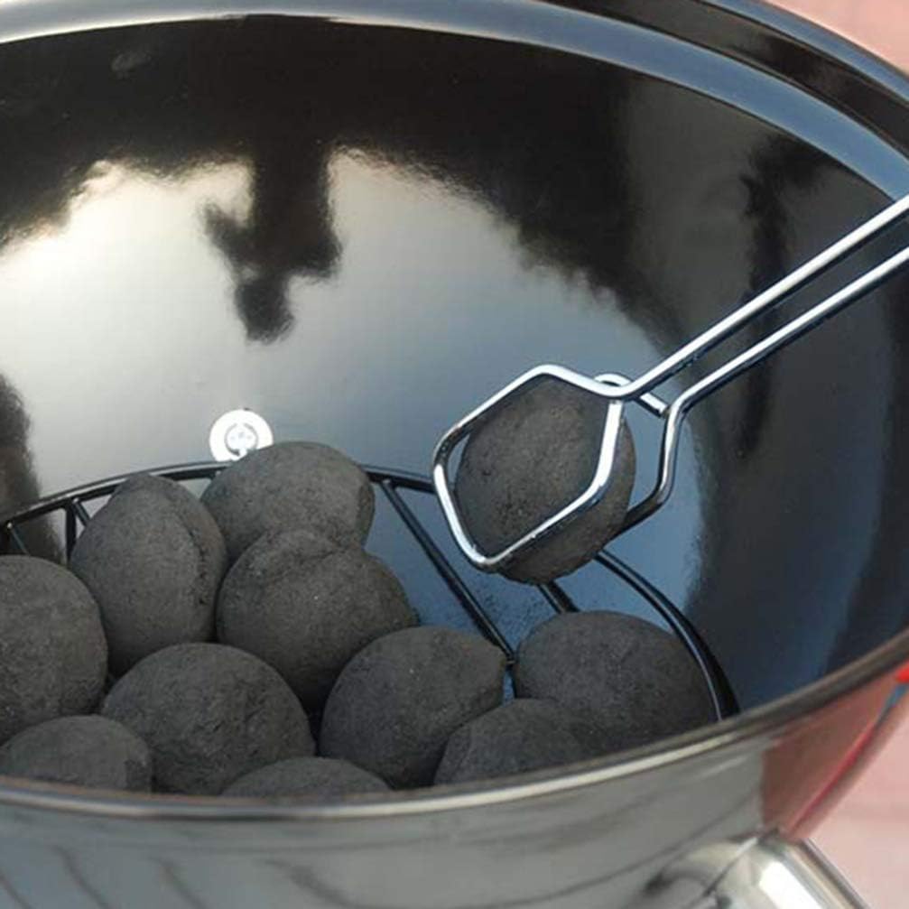 HEMOTON Fireplace Log Tongs Heavy Duty Wrought Iron Log Claw Grabber Outdoor Gas Fire Pit Wood Burning Charcoal Clip for Camping Picnic BBQ Campfire 38.5x10x1cm