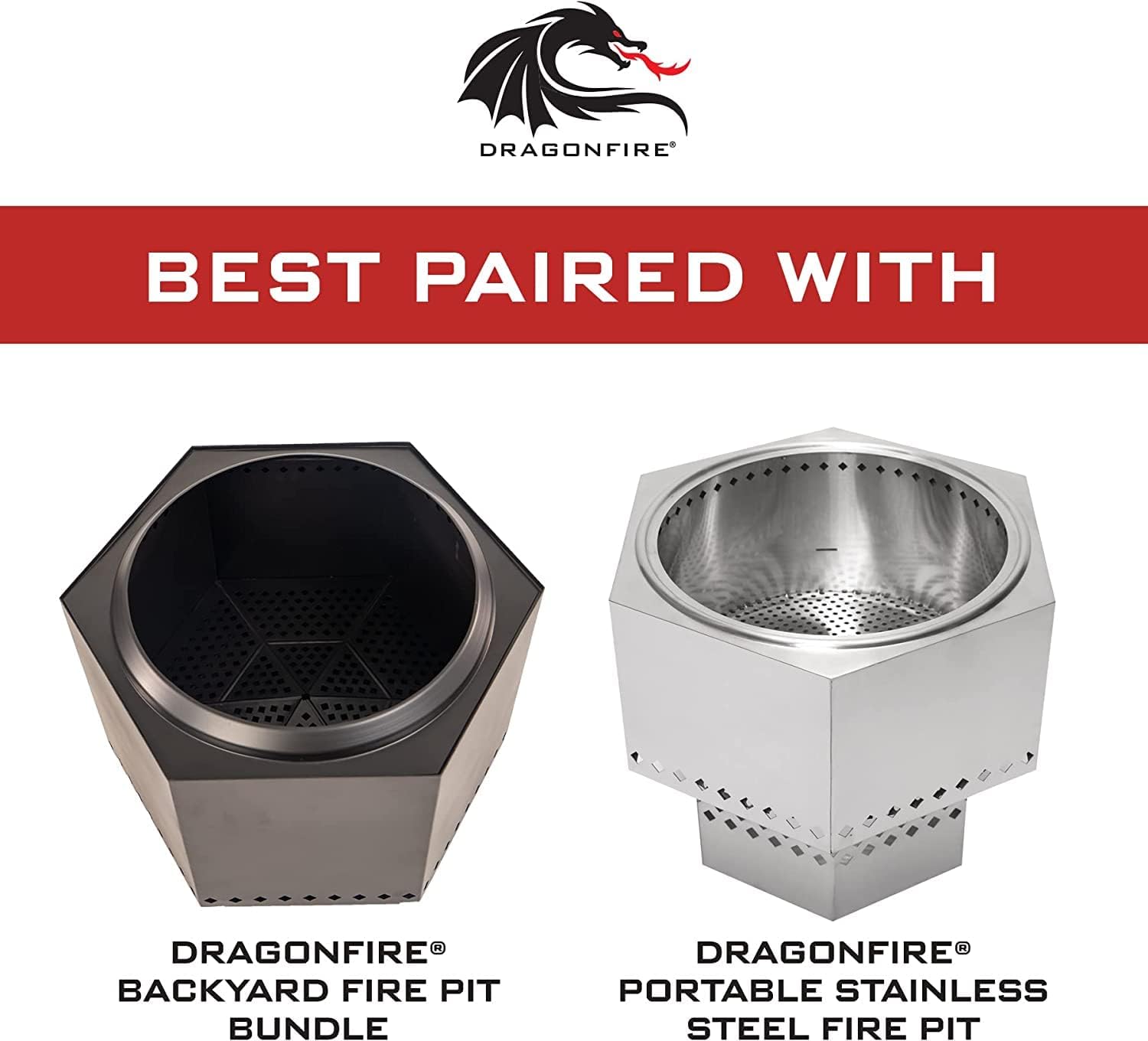 Dragonfire Log Grabber - 40 Long Fire Pit Tong with Durable Steel Shaft, Ergonomic Leatherette Handle, Triple Prong Design, and Heat-Resistant Black Coating