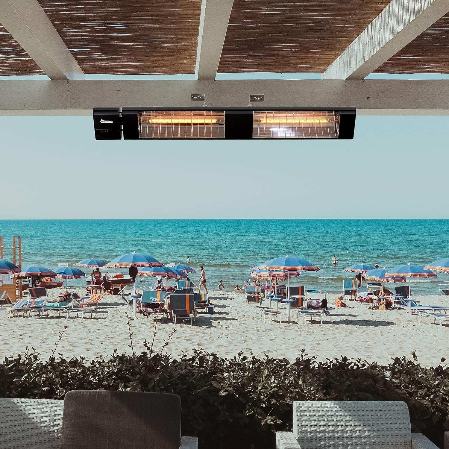 Dr Infrared Heater DR-238 Carbon Infrared Outdoor Heater for Restaurant, Patio, Backyard, Garage, and Decks, Standard, Black