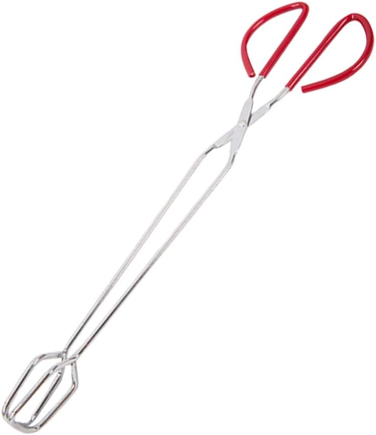 HEMOTON Fireplace Log Tongs Heavy Duty Wrought Iron Log Claw Grabber Outdoor Gas Fire Pit Wood Burning Charcoal Clip for Camping Picnic BBQ Campfire 38.5x10x1cm