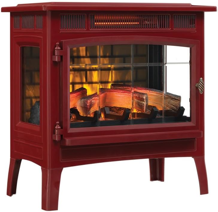 duraflame Freestanding Electric Fireplace Stove Heater with 3D Flame Effect for 1,000 Sq. Ft. Room, Black