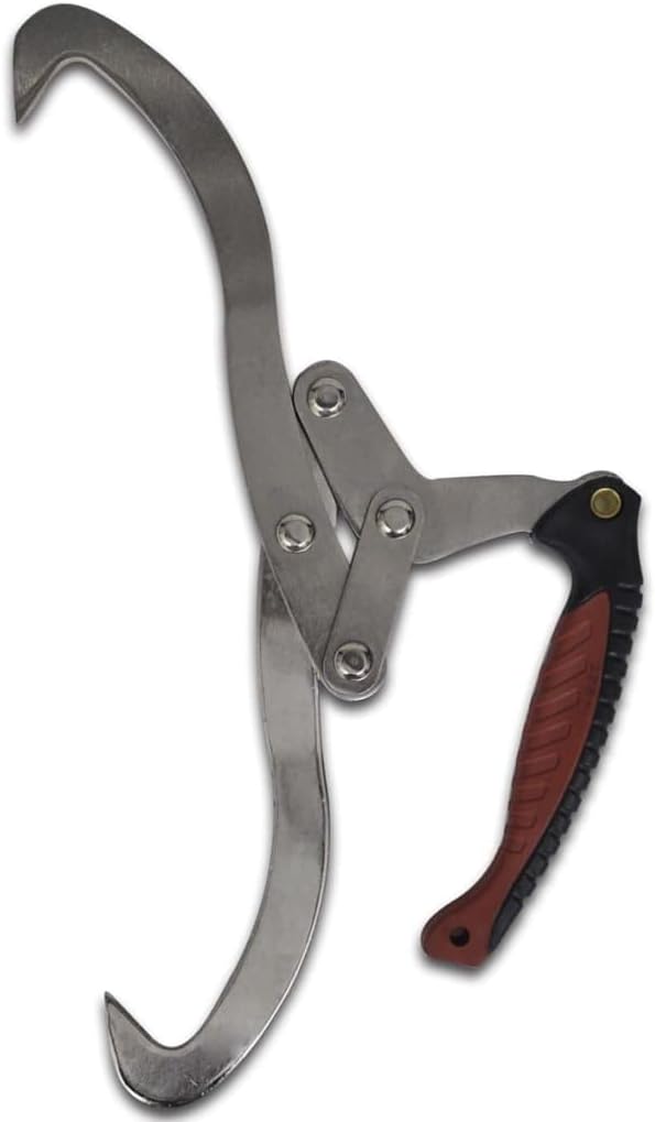 2 Pack Heavy Duty Log Tongs with TPR Handle, 30cm Opening, 44cm Length, 50kg Capacity Wood Grabber Tool Set for Fireplace, Fire Pit, Indoor Outdoor Firewood Stove Accessories