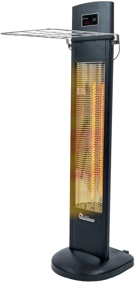 Dr Infrared Heater DR-238 Carbon Infrared Outdoor Heater for Restaurant, Patio, Backyard, Garage, and Decks, Standard, Black