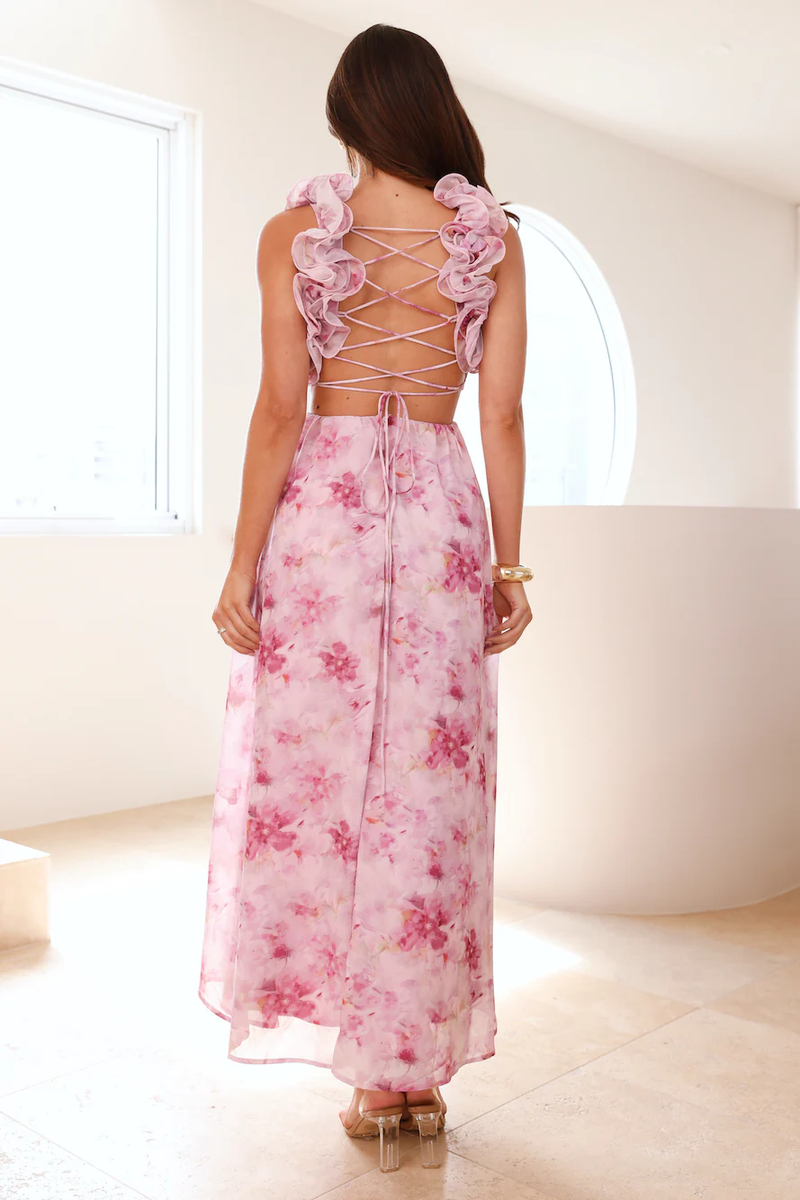 Floral Fantasyland Maxi Dress Purple