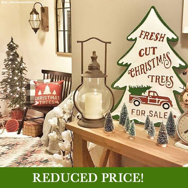 Red Truck Christmas Tree Sign