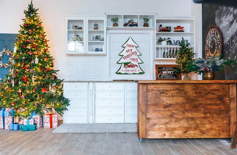 Red Truck Christmas Tree Sign