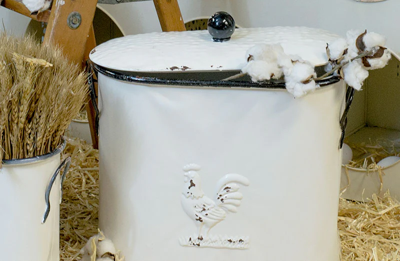 Distressed Enamel Canisters  Set of 3